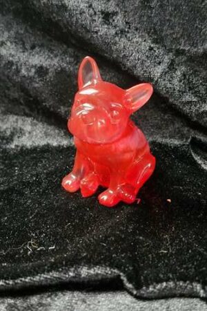 Chien 3D rouge et nuage dos