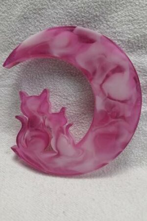 Lune chat rose effet nuage