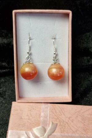 Boucles d'oreilles dégradé de roses jaune