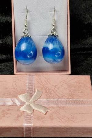 Boucles d'oreilles dégradé bleus