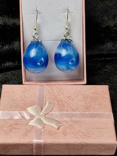 Boucles d'oreilles dégradé bleus