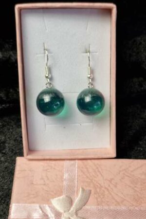 Boucles d'oreilles vertes transparentes