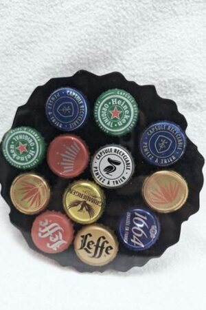 Dessous de bouteille capsules de bières