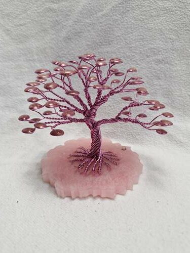 Arbre fil aluminium rose