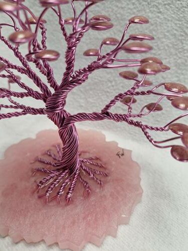 Arbre fil aluminium rose – Image 3