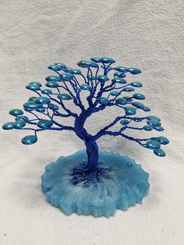 Arbre fil aluminium bleu wan