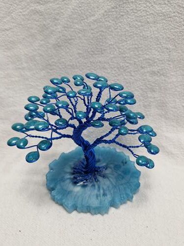 Arbre fil aluminium bleu wan – Image 2