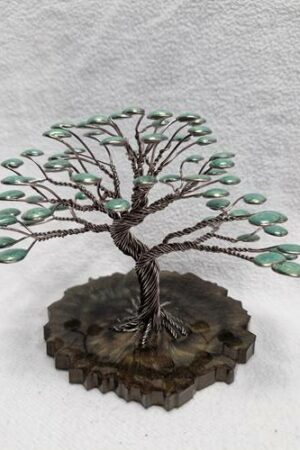 Arbre fil aluminium marron et vert wan