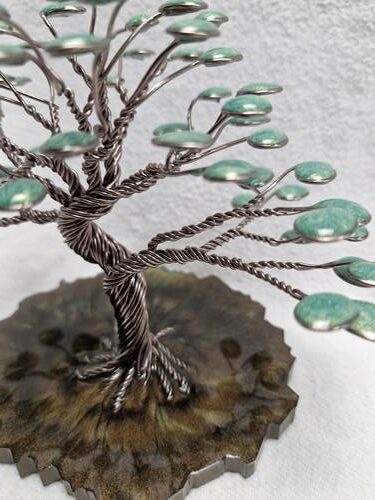 Arbre fil aluminium marron et vert wan – Image 3