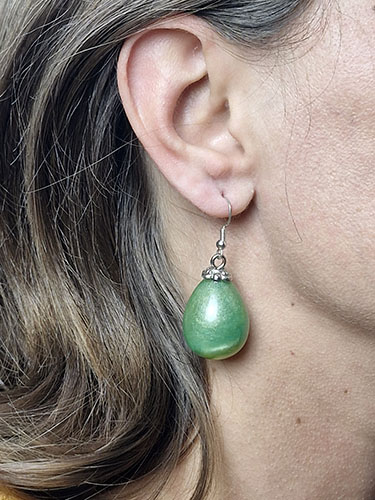 Boucles d'oreilles vertes et jaunes – Image 3