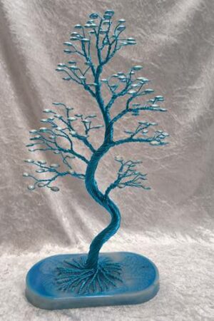 Arbre fil aluminium XXL Bleu turquoise et pearl