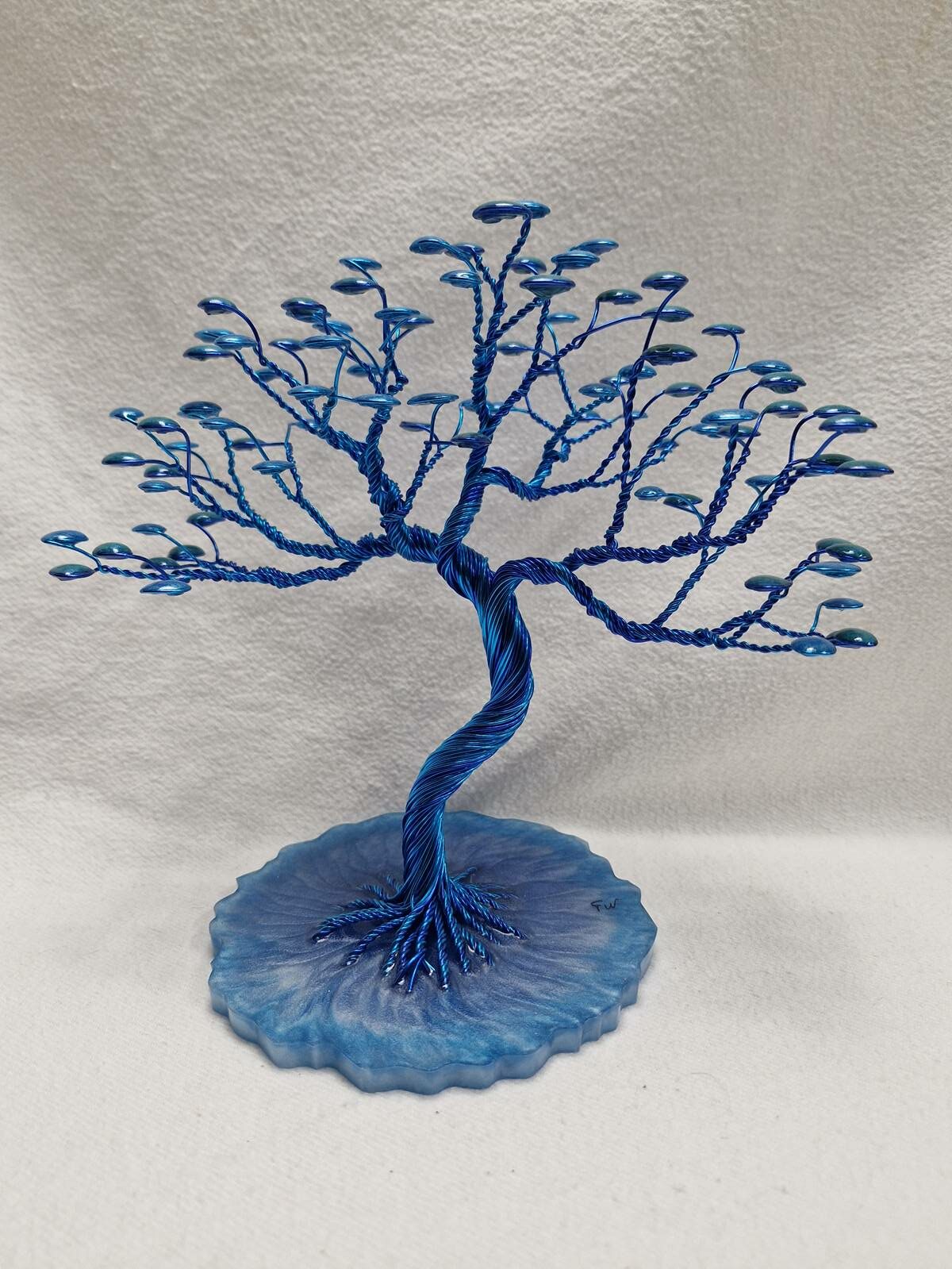 Arbre fil aluminium XL bleu et vert wan