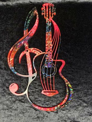 Guitare et sa clef de sol holographique – Image 2