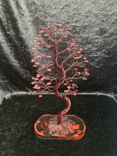 Arbre fil aluminium XXL noir et rouge wan – Image 2