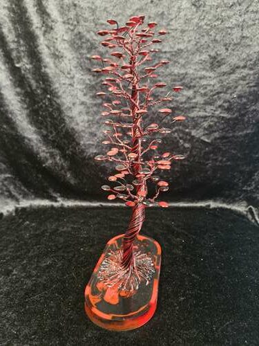 Arbre fil aluminium XXL noir et rouge wan – Image 3
