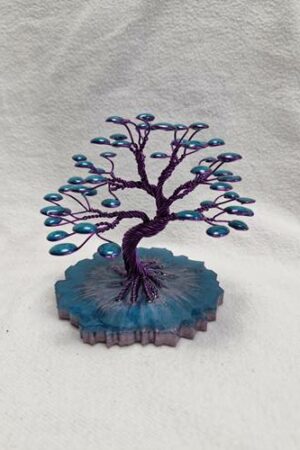 Arbre fil aluminium violet et bleu  wan