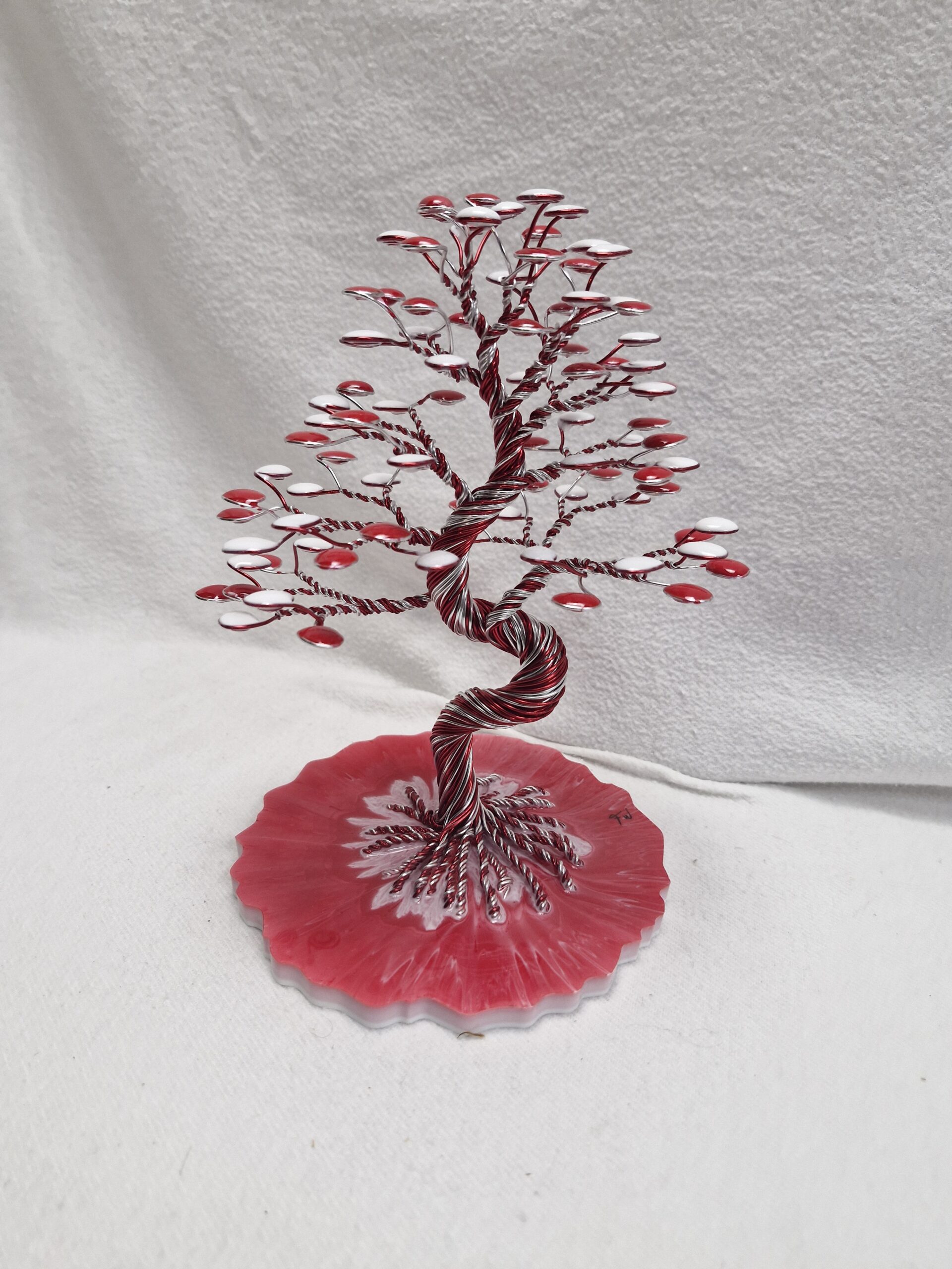 Arbre fil aluminium XL rouge et blanc – Image 2