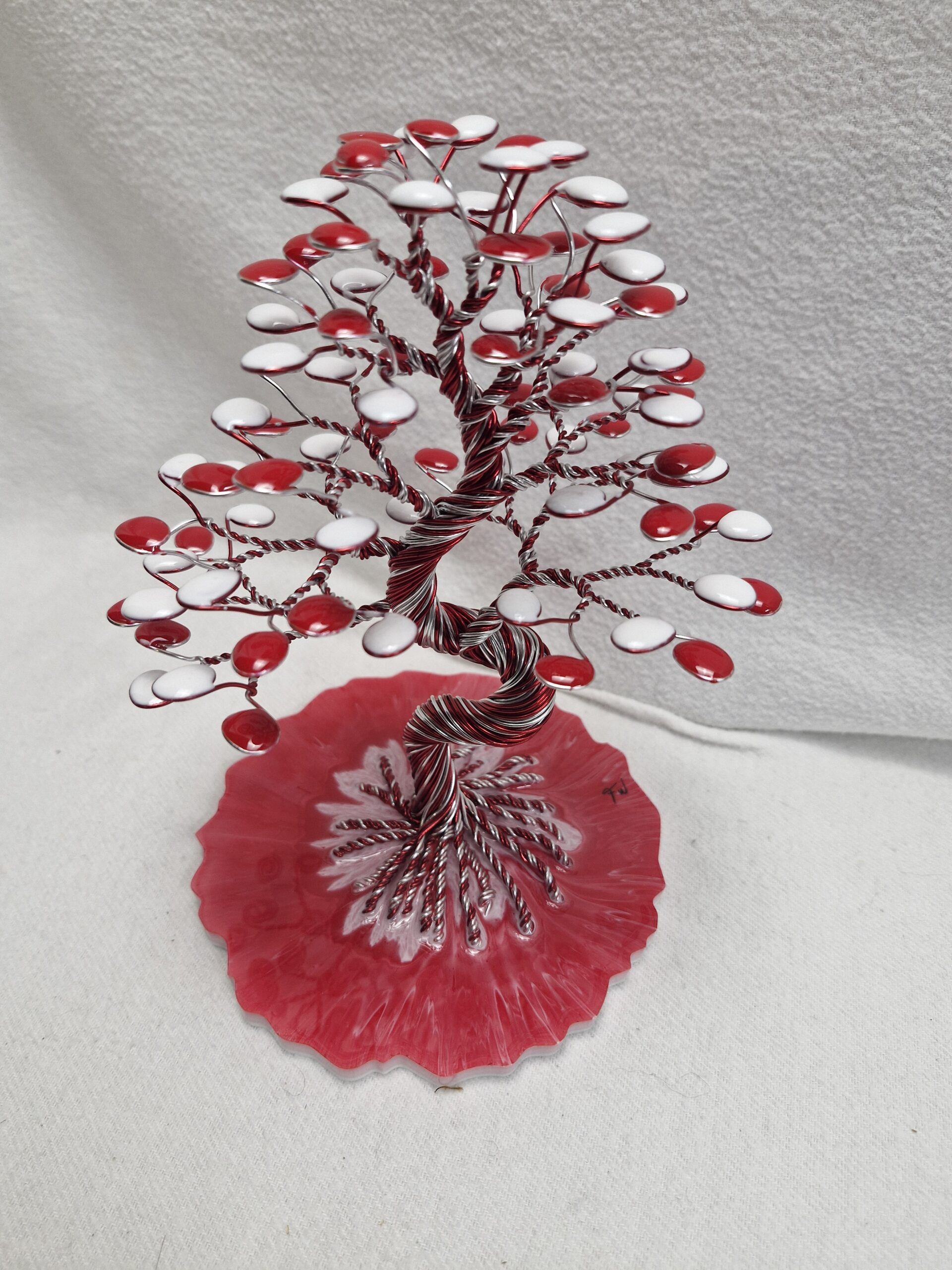 Arbre fil aluminium XL rouge et blanc