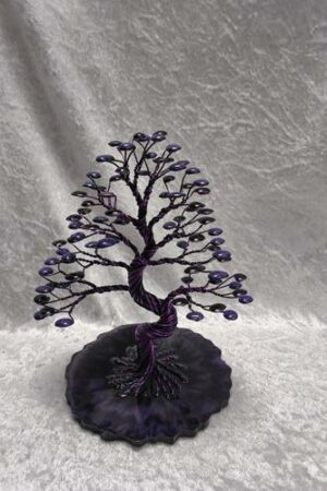 Arbre fil aluminium XL noir et violet