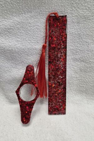 Coffret lecture rouge paillettes