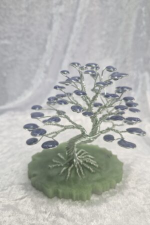 Arbre fil aluminium vert clair goutte violet