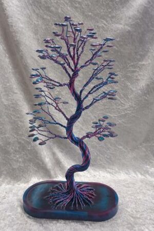 Arbre fil  aluminium XXL rose et bleu