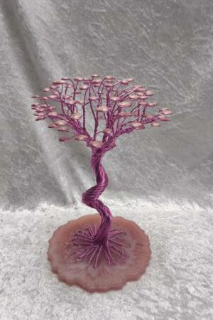 Arbre fil aluminium XL rose