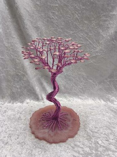Arbre fil aluminium XL rose